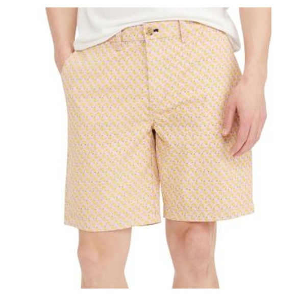 Men's pink shorts banana pattern Tommy Hilfiger TH Flex fit 9 inseam Size 40 New - Picture 4 of 10